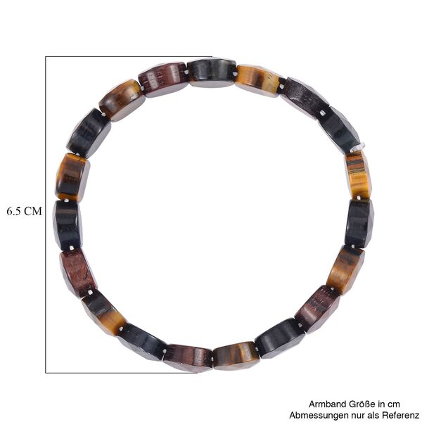 Mehrfarbiges Tigerauge Armband, 18 cm, ca. 138.40 ct image number 4