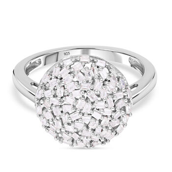 Diamant-Ring, 925 Silber platiniert, ca. 0.50 ct