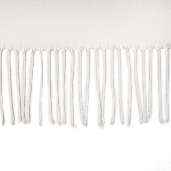 Luxuriöser Winterschal mit Fransen, Weiß/Grau image number 8