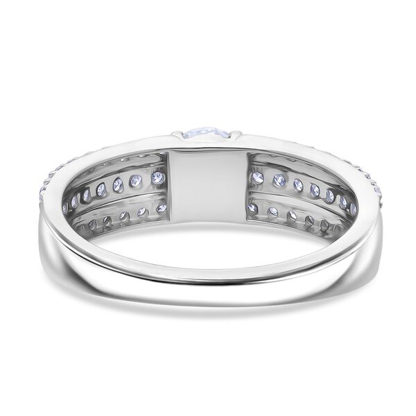 LUXURIANT SGL zertifizierter SI-GH Labor Diamant Ring, 925 Silber rhodiniert - 1 ct. image number 5