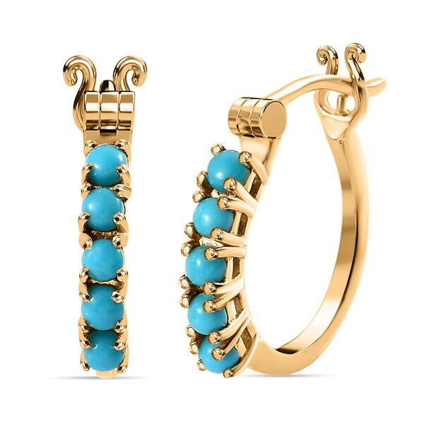 Sleeping Beauty T&uuml;rkis Ohrringe - 0,74 ct.