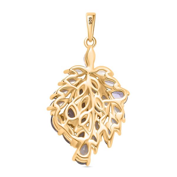 Grüner Tansanit, Tansanit Anhänger 925 Silber 750 Gelbgold Vermeil ca. 2.27 ct image number 5