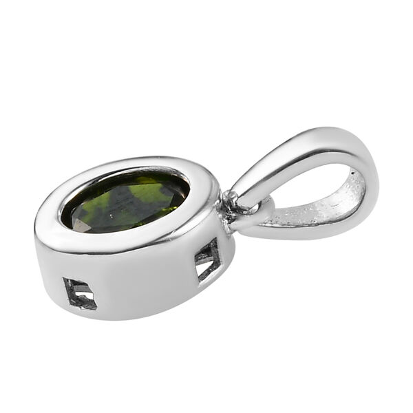 Natürlicher Chromdiopsid-Anhänger, 925 Silber ca. 0.84 ct image number 4