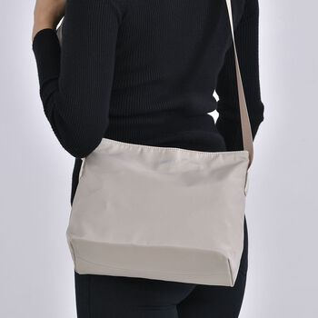 Sencillez - Crossbody Handtasche mit Schultergurt, Schwarz