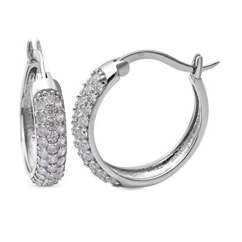 Lustro Stella - Wei&szlig;e Zirkonia-Ohrringe, 925 Silber rhodiniert ca. 1.00 ct