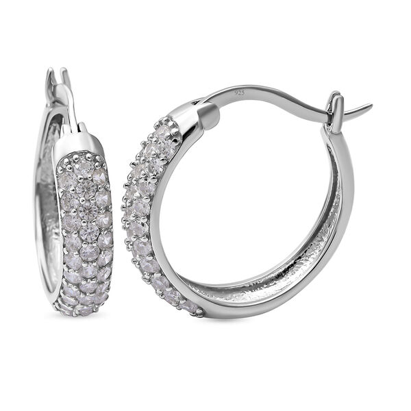 Lustro Stella - Wei&szlig;e Zirkonia-Ohrringe, 925 Silber rhodiniert ca. 1.00 ct