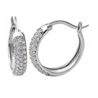 Lustro Stella - Weiße Zirkonia-Ohrringe, 925 Silber rhodiniert ca. 1.00 ct