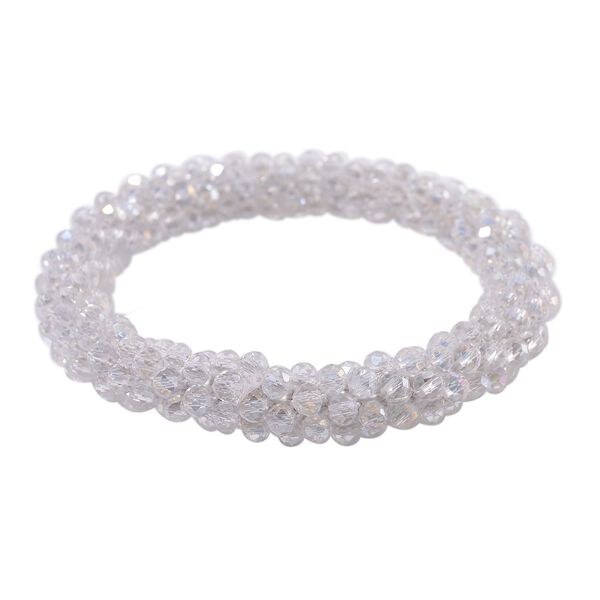 Flexibles, simuliertes mystisches wei&szlig;es Kristall-Armband