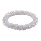 Simulierter Mystischer Weißer Kristall Armband Flexibel Standard