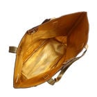 Tote Bag aus 100% echtem Leder,Schlangenfoliendruck Farbe: Größe: 37 x 9.5 x 22, Schokolade image number 5