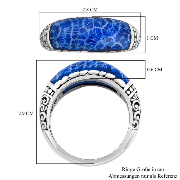 Royal Bali Kollektion- Blauer Koralle-Ring - 4 ct. image number 5