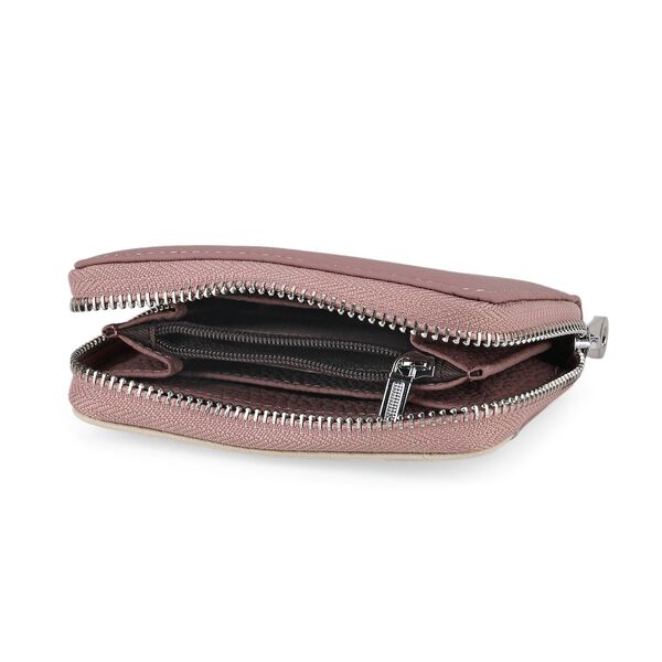 Echtleder-Geldb&ouml;rse, RFID-Schutz, 11,5x8,5x2,5cm, Pink image number 5