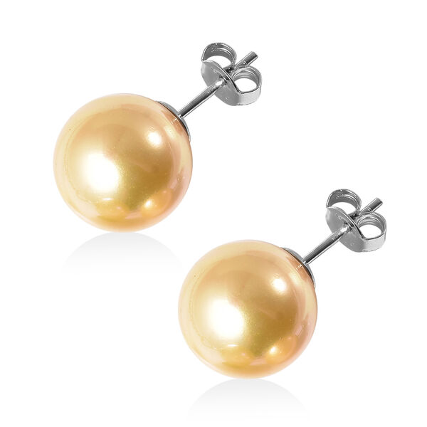 Goldenes Muschelkernperlen-Schmuckset, ca. 50 cm, 925 Silber image number 6