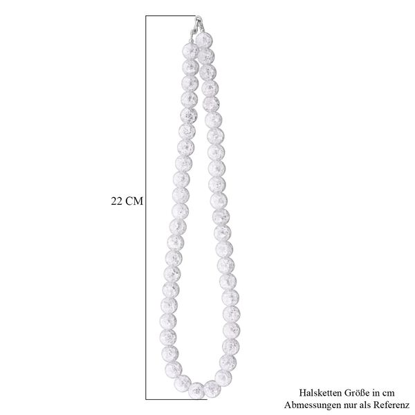 Wei&szlig;e Eis Quarz Halskette, 45cm - 250,15 ct. image number 5