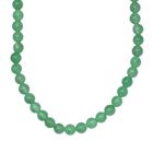 Grüner Quarz Halskette ca. 50 cm Messing rhodiniert ca. 191.00 ct