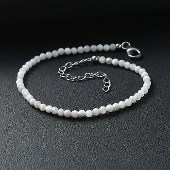 D'Joy wei&szlig;es Mondstein 19+5cm Armband - 12 ct.