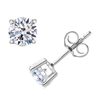 LUXURIANT DIAMOND - Lab Grown Diamant VS-EF SGL zertifiziert Ohrringe, 585 Wei&szlig;gold ca. 1.00 ct