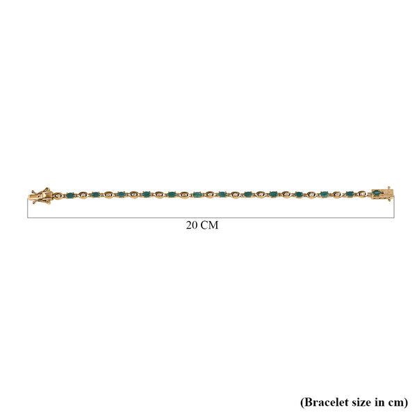 Grandidierit und wei&szlig;es Zirkon-Armband, ca. 19 cm, 925 Silber vergoldet ca. 3.12 ct image number 5