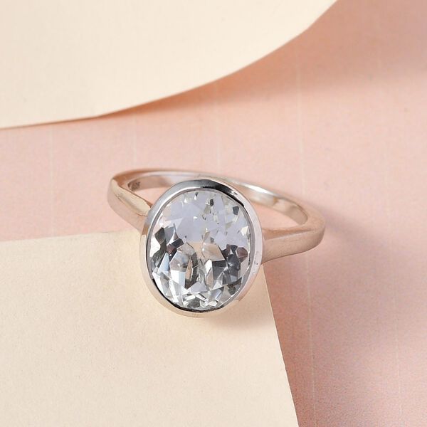 Golconda Diamant-Topas Ring, 925 Silber platiniert, ca. 6.00 ct image number 2