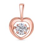 D’joy Moissanit Anhänger 925 Silber 750 rosévergoldet ca. 0.43 ct