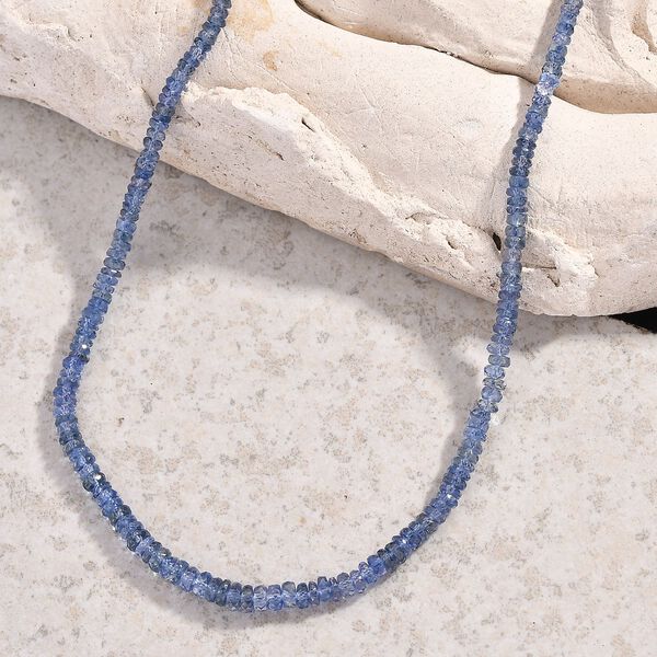 AAAA ceylonfarbene Saphir 45cm Halskette in 950 Platin - 47,98 ct. image number 2