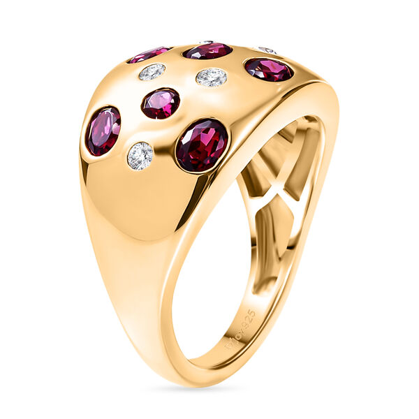 D'Joy AA nat&uuml;rlicher Rhodolith Granat und Zirkon Ring - 2,29 ct. image number 5