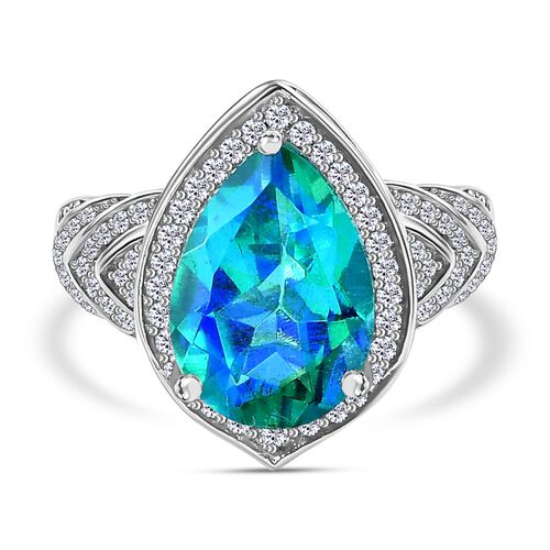 Pfau Triplett Quarz und Zirkon Ring - 6,85 ct. image number 0