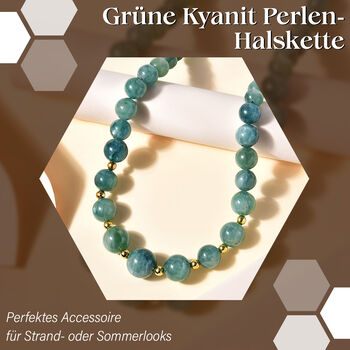 D'Joy gr&uuml;ne Kyanit-Halskette, 45 cm - 265 ct.
