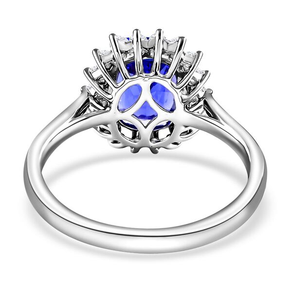 Rhapsody AAAA Tansanit, Weißer Diamant Ringe 950 Platin (Größe 17.00) ca. 2,55 ct image number 4