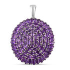 Afrikanischer Amethyst Anhänger 925 Silber platiniert ca. 17,47 ct