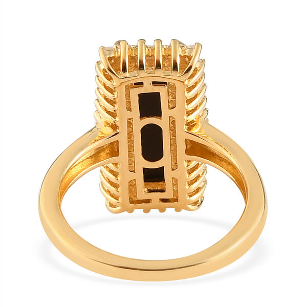 Kanadischer Ammolit und Diamant-Ring, 925 Silber Gelbgold Vermeil  ca. 2,59 ct image number 7