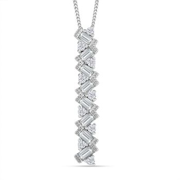 Moissanit Anh&auml;nger mit 45cm Kette - 1,35 ct.