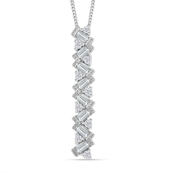 Moissanit Anh&auml;nger mit 45cm Kette - 1,35 ct.