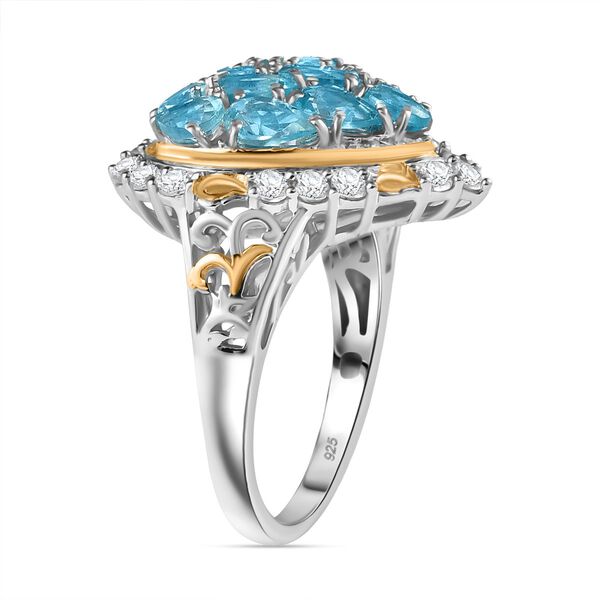 Betroka Blauer Apatit Ring 925 Silber rhodiniert (Gr&ouml;&szlig;e 21.00) ca. 3,56 ct image number 4