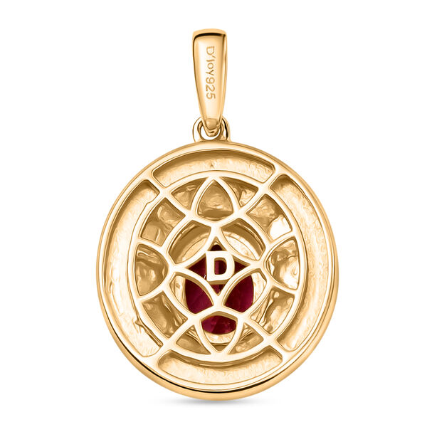 D'Joy AA nat&uuml;rlicher Rhodolith Granat und S&uuml;&szlig;wasser Perle Anh&auml;nger image number 4