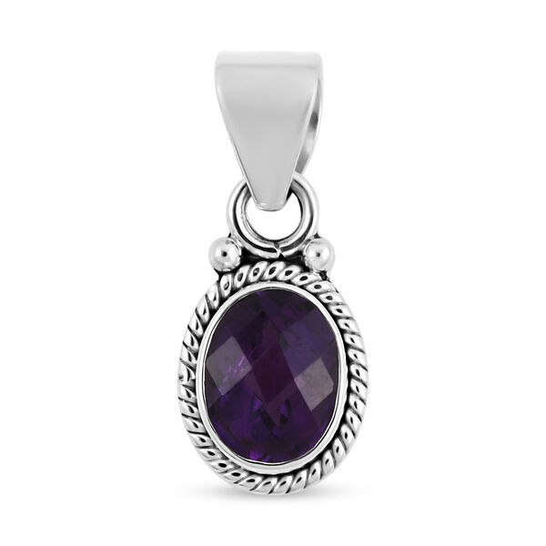 Royal Bali Kollektion - afrikanischer Amethyst-Anh&auml;nger, 925 Silber ca. 1,70 ct