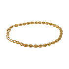 Italianisches Diamantschliff Kugel-Armband, ca. 18 cm - 20 cm verstellbar, 925 Silber vergoldet