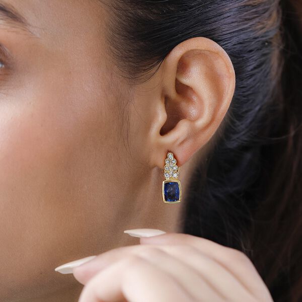 Ceylonfarbene Quarz und Zirkon-Ohrringe - 5,14 ct. image number 3