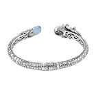 Royal Bali - Blau Topas-Armreif, ca. 19 cm, 925 Silber 27,5g, ca. 5.38 ct image number 3