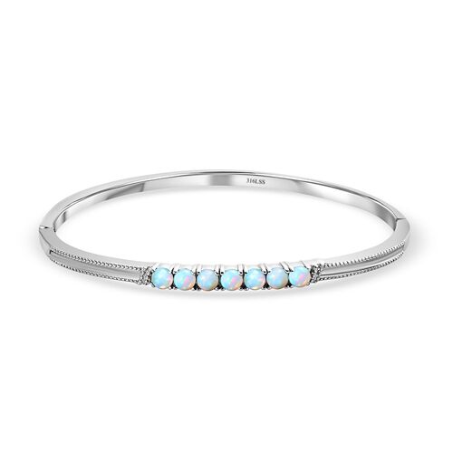 AA natürlicher, äthiopischer Welo Opal-Armreif, 19 cm - 1,38 ct. image number 0