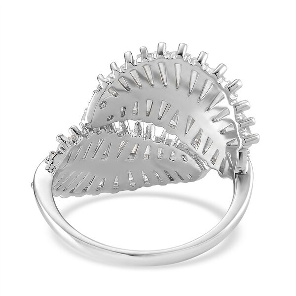 Wei&szlig;er Zirkonia Ring Nickelfreies Messing Flexibles cm image number 5