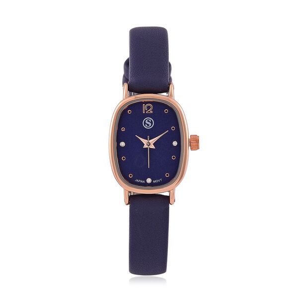 STRADA PC21S Uhr mit Japanischem Uhrwerk, Ros&eacute;goldfarbenem Geh&auml;use und Kaffeebraunem PU-Armband