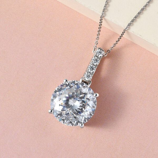 Funkelnde K&ouml;nigin - Moissanit Anh&auml;nger mit Kette - 10,51 ct. image number 3