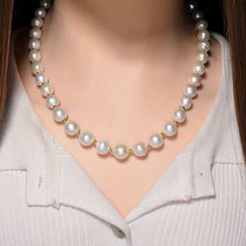 D'Joy wei&szlig;e Edison Perle 50cm Halskette