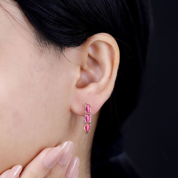 Flamingo Mondstein Ohrringe - 3,24 ct. image number 3