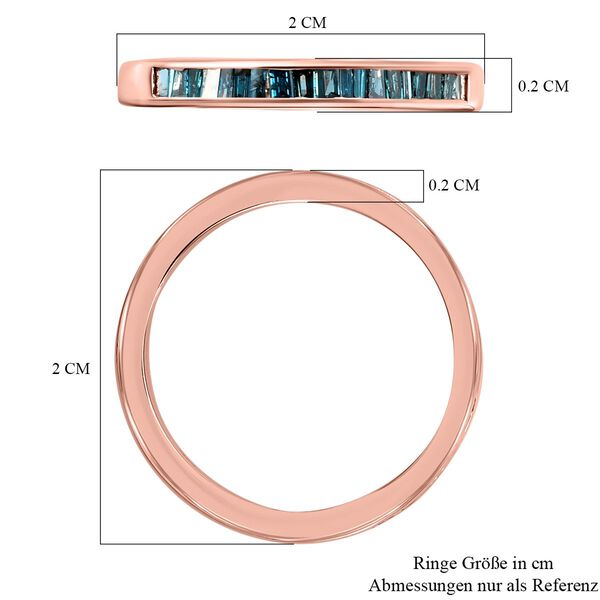 Blauer Diamant-Ring - 0,25 ct. image number 7