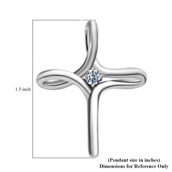 Moissanit Kreuz Anhänger - 0,24 ct. image number 5