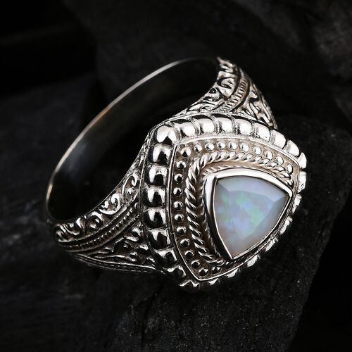 Royal Bali - Natürlicher, äthiopischer Welo Opal Ring 925 Silber (Größe 16.00) ca. 1.02 ct image number 1