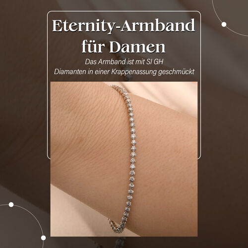 New York Kollektion - SI G-H Diamant Armband, 19 cm, 585 Weißgold - 2 ct. image number 1