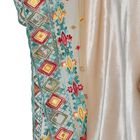 TAMSY - Kimono aus Samt mit Blumenstickerei, Einheitsgröße Beige image number 4
